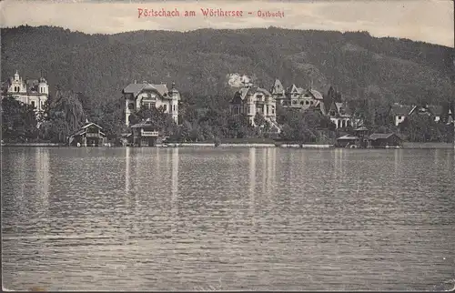 Pörtschach a. Wörthersee, Ostbucht, couru 1908