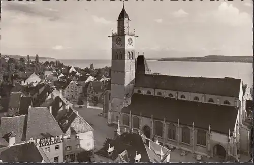 Überlingen, Nikolausmünster und Münsterplatz, gelaufen 1962