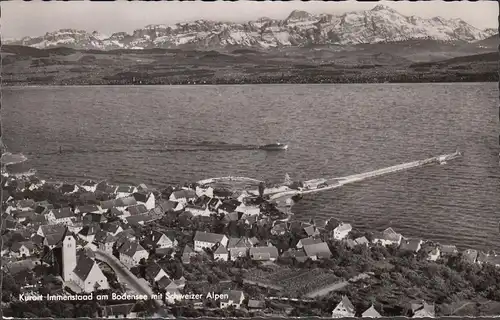 Immenstaad au lac de Constance avec les Alpes suisses, couru en 1958