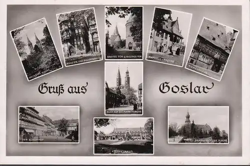 Gruss de Goslar, commissariat de police, mairie, Siemenshaus, Schuhhof, couru 1952