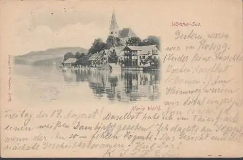 Maria Wörth au lac Wötthersee, couru en 1897