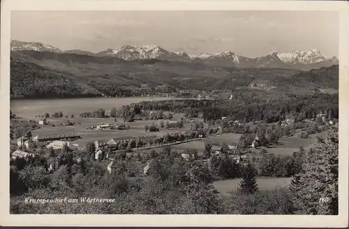 Krumpendorf am Wörthersee, Panoramaansicht, gelaufen