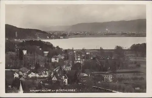 Krumpendorf am Wörthersee, Panoramaansicht, gelaufen