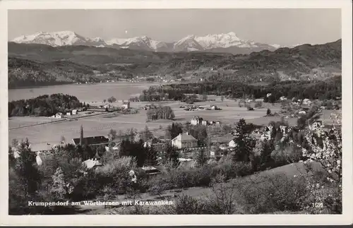 Krumpendorf am Wörthersee mit Karawanken, gelaufen 1950