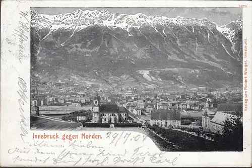 Innsbruck gegen Norden, gelaufen 1904