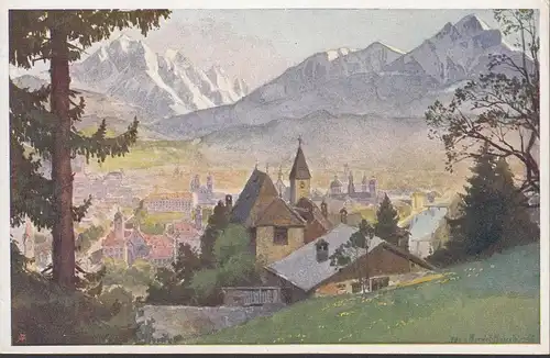 Innsbruck, Weiherburg contre le sud, artiste AK, inachevé
