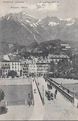 Innsbruck, Innbrücke, Brandjoch, Sattelspitzen, gelaufen 1909