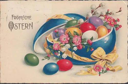 Fröhliche Ostern, gelaufen 1936