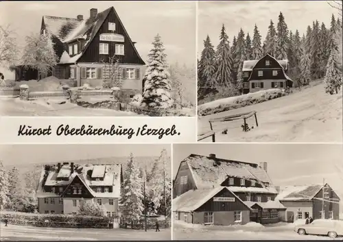 Oberbärenburg, Kur Cafe Konditorei, Erholungsheim Arno Lade, Zum Bären, gelaufen 196?