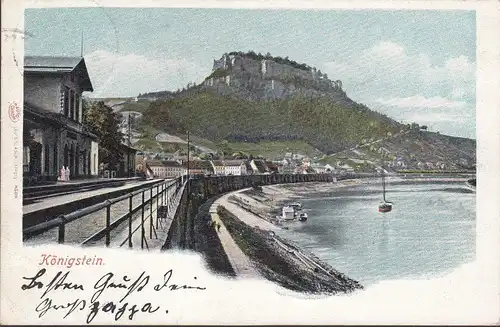 Königstein Sächsische Schweiz, gelaufen 1900