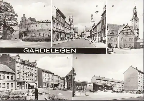 Gardelegen, Rathaus, Kaufhalle, Salzwedeler Tor, gelaufen 1982