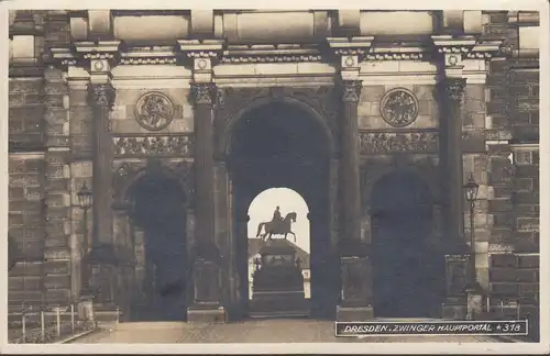 Dresden, Zwinger Hauptportal, gelaufen 1926