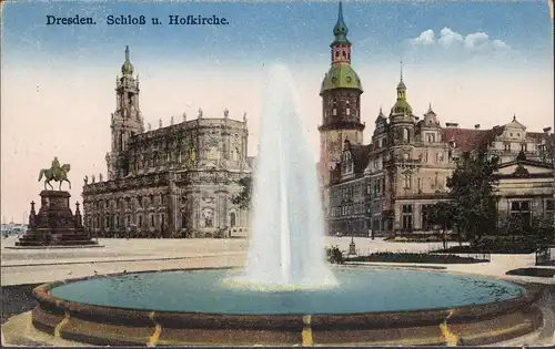 Dresde, château et église de la cour, couru en 1932