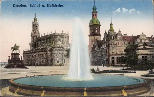 Dresden, Schloß und Hofkirche, gelaufen 1932