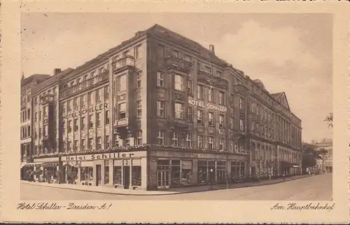 Dresden Hotel Schiller, gelaufen 1938