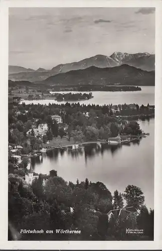 Pörtschach a. Wörthersee, Panoramaansicht, gelaufen 1938