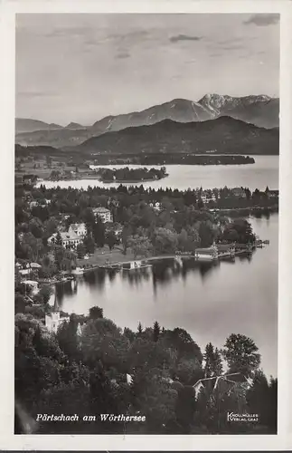 Pörtschach a. Wörthersee, vue panoramique, couru en 1938