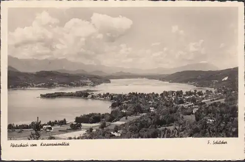 Pörtschach a. Wörthersee de la vue Karavanken, couru en 1958