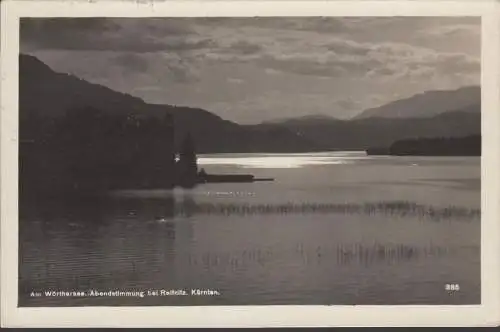 Abendstimmung am Wörthersee mit Reifnitz, gelaufen 1927