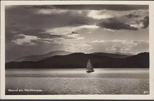 Abend am Wörthersee, gelaufen 1923