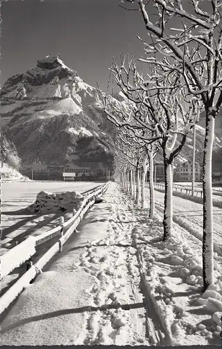 Landschaft bei Engelberg im Winter, Hahnen, ungelaufen