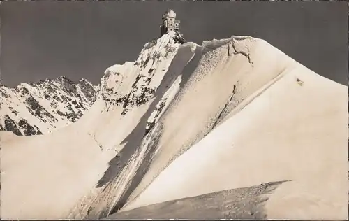 Jungfraujoch mit Observatorium, gelaufen 1953