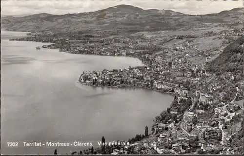 Territet, Montreux Clarens, Vue Générale, incurvée