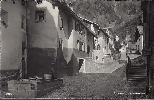 Rue à Pontresina, bâtiment, couru en 1963