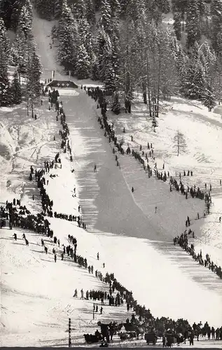 Davos, Die neue Bolgen- Schanze, gelaufen 1959