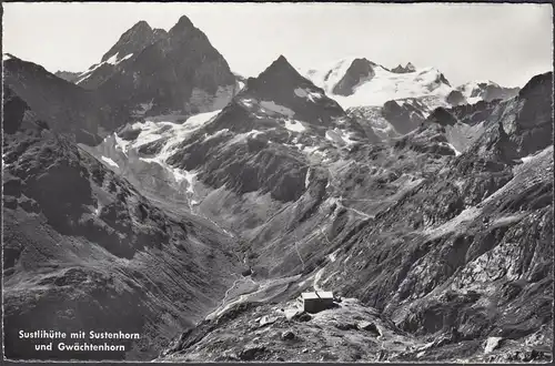 Sustlihütte mit Sustenhorn und Gwächtenhorn, ungelaufen