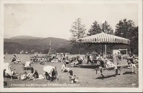 Pörtschach a. Wöthersee, Strandbad des Parkhotels, gelaufen 1927