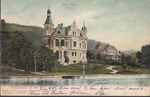 Pörtschach a. Wörthersee, Villas Fuchs, Wöth, couru 1905