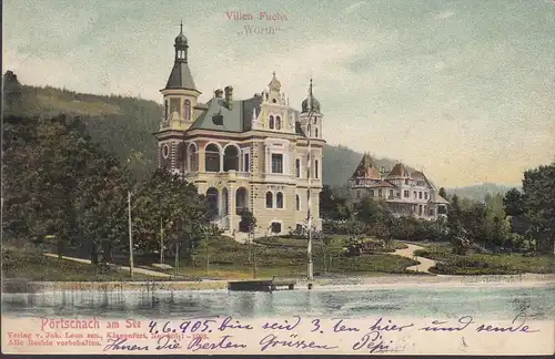 Pörtschach a. Wörthersee, Villen Fuchs, Wörth, gelaufen 1905