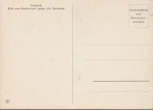 Innsbruck, Patscherkofel gegen Nordkette, ungelaufen