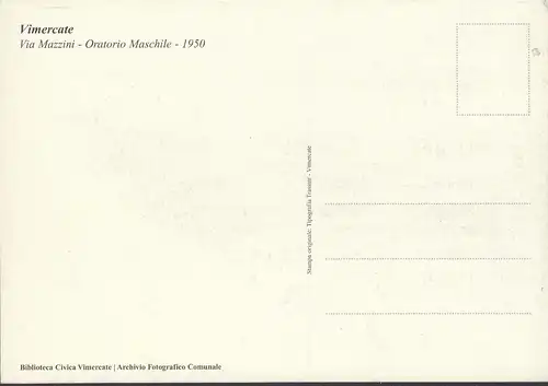 Vimercate, Via Mazzini, Oratorio Maschile 1950, ungelaufen