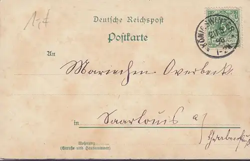 Kinderkarte, Das süsse Herzchen, Niemand kann so brav und artig, gelaufen 1898