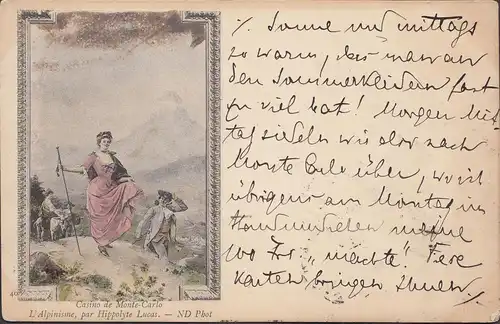 Casino de Monte Carlo, L'Alpinisme, par Hippolyte Lucas, couru 1900