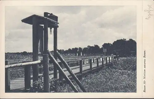 AK Nieder-Neuendorf Pont dans le roseau, incurvé