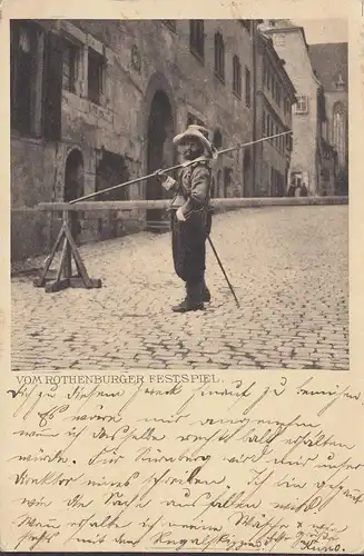 Rothenburg, Vom Rotheburger Festspiel, gelaufen 1909