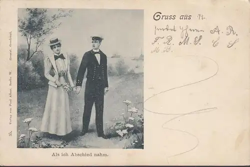 Gruss aus.. Als ich Abschied nahm, gelaufen 1898