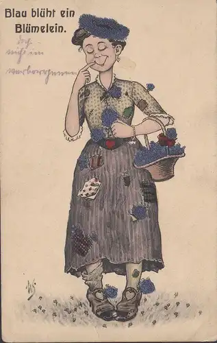 Le bleu fleurit une fleur, couru en 1911