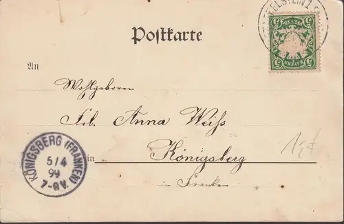 Wenn du noch eine Mutter hast, Künstler AK, gelaufen 1899