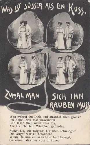 Was ist süsser als ein Kuss, wenn man sich ihn rauben muss, gelaufen 1906