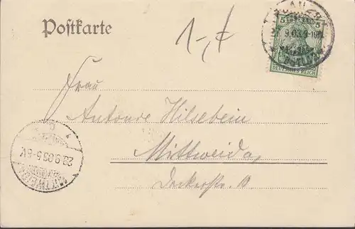 Gruss aus dem Vogtlande, gelaufen 1903