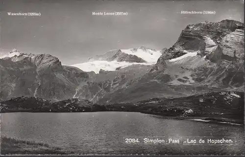Pass Simplon, Lac de Hopsen, incurvé