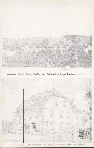 Marienheide, vue sur la ville, auberge de la vieille poste et boucherie, H. Lichtinghagen, inachevée