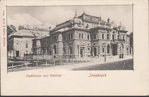 Innsbruck, Stadttheater und Stadtsäle, ungelaufen