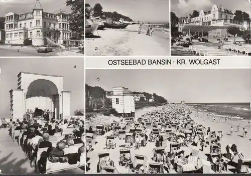 Bansin, Erholungsheime, Fischerstrand, Konzertpavillon, gelaufen 1985