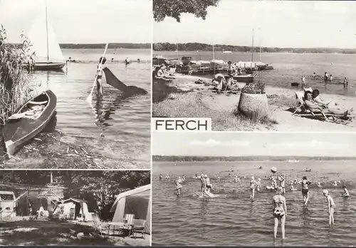 Ferch, plage, camping, bateaux, non-roulé