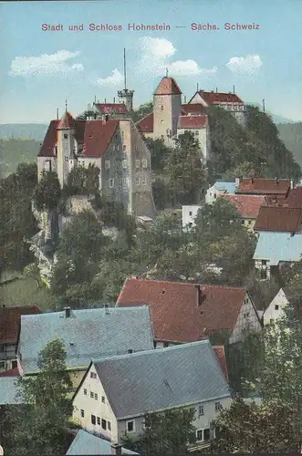 AK ville et château Hohnstein, incurvé